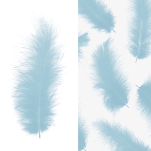 Перья, Премиум, Ретро Голубой, 12-15 см, 30 шт.