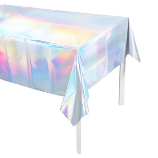Скатерть одноразовая, Жемчужный перелив, Голография, 137*274 см, 1 шт.