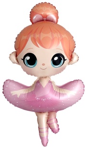 Шар (46''/117 см) Фигура, Балерина, 1 шт.