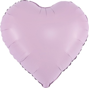 Шар (30''/76 см) Сердце, Сиреневый, Сатин, 1 шт. в уп.