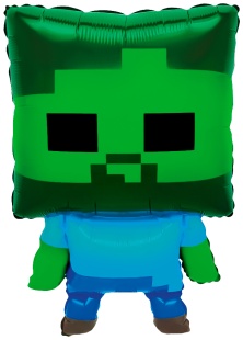 Шар (26''/66 см) Фигура, Пиксельный зомби, 1 шт. в уп.