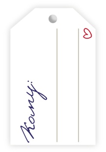 Бирки для подарков, Кому (сердечко), 5*8 см, 20 шт.