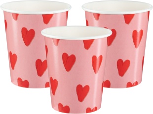 Стаканы (250 мл) Сердечки, 6 шт.