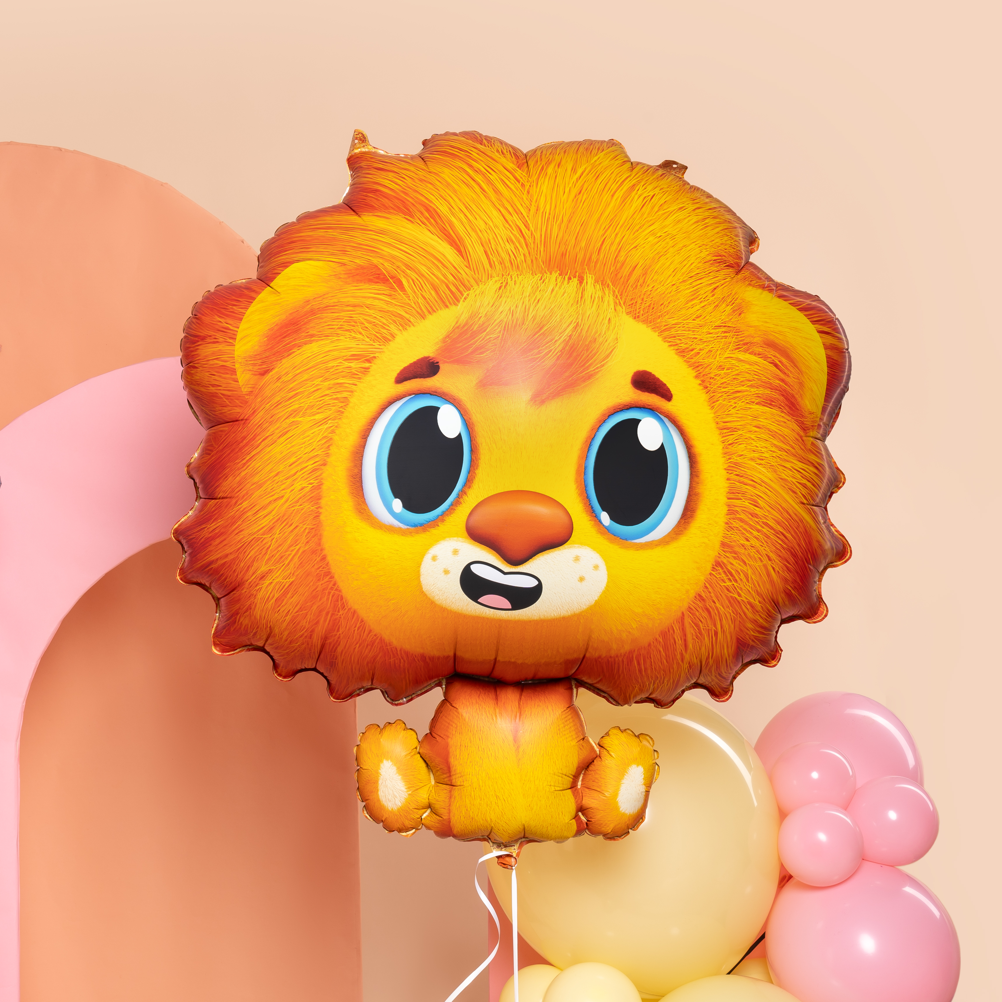 Шар (38''/97 см) Фигура, Крошки, Львенок, Сатин, 1 шт. в уп.